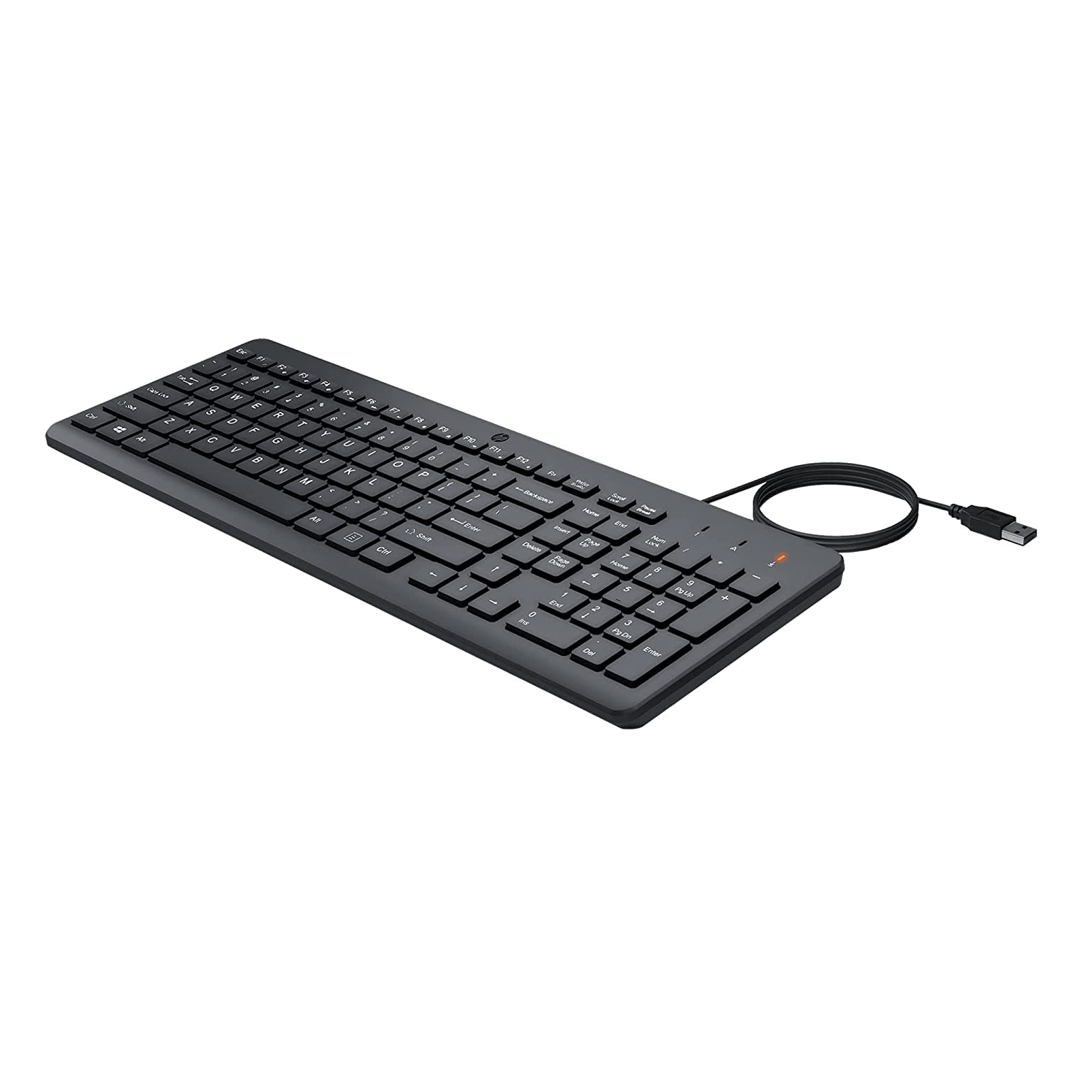 Keyboard All Types - HP 150 Wired Keyboard, Quick, 12Fn Shortcut Keys, USB