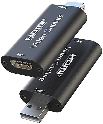 Converters and Extenders - HDMI Video Audio Capture Card USB2.0 1080p HDMI Video Capture Device Supports VLC, OBS, Amcap, Software and Cameras, Computers, Mobile Phones, Set-Top Boxes, PS4 Etc. - Black