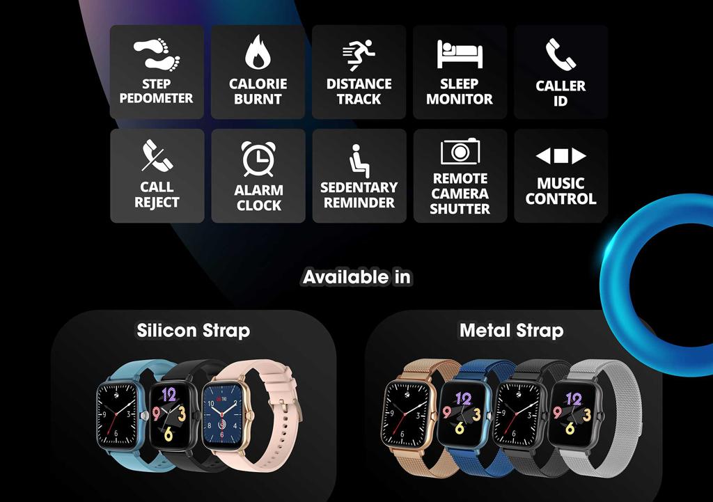 The Ultimate Strings - Smart Gadgets - Smart Watch Zebronics Calling with Music Fit6220CH Metallic