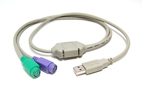 The Ultimate Strings - Converter and Components - USB TO 2PS2 Active Adapter, USB Type A Male to 2 PS/2 Female (Keyboard and Mouse, 6 Pin)