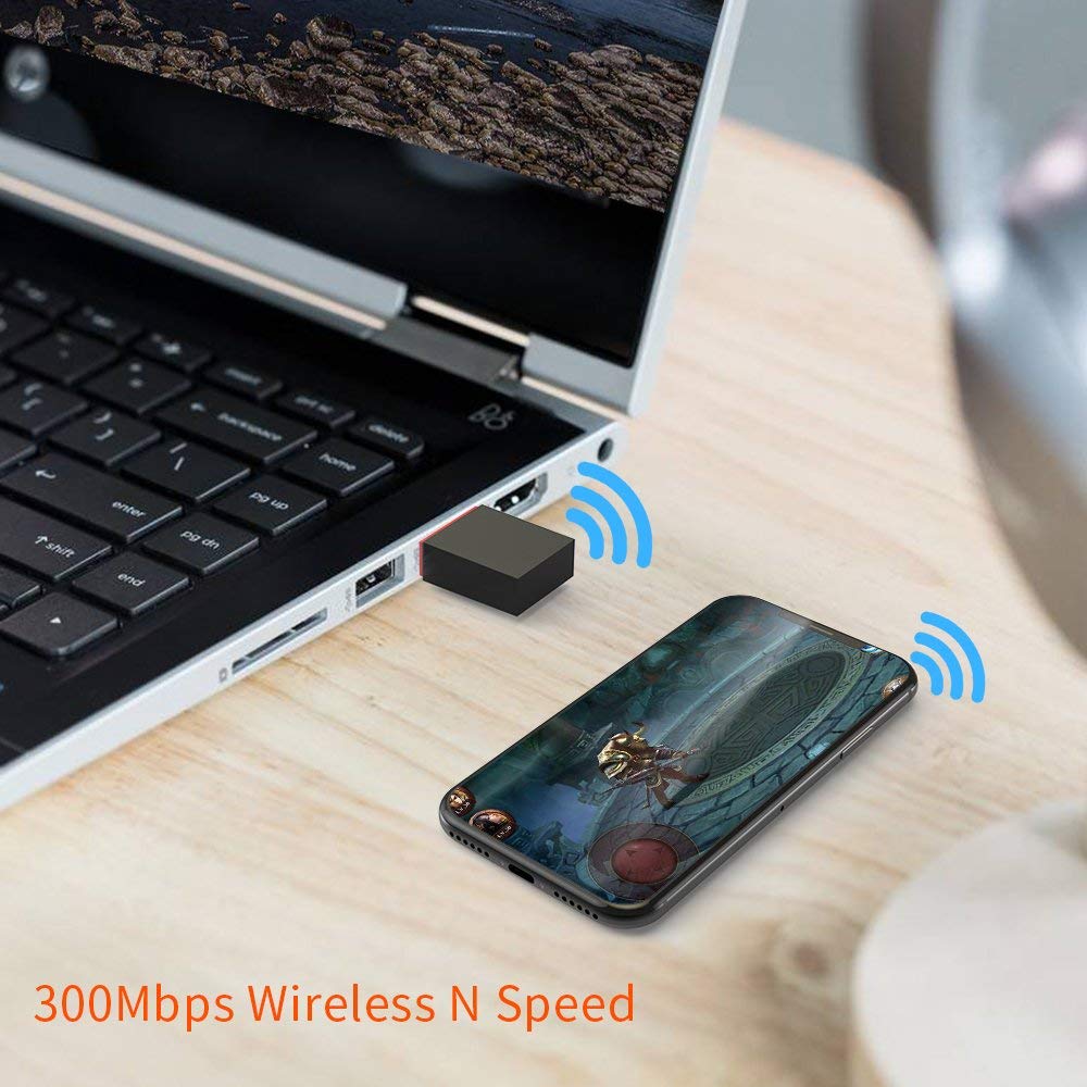 The Ultimate Strings - Networking Hardware All Antivirus - Tenda U3 WiFi Dongle 300Mbps USB Wireless Adapter, 2.4GHz, 2 Internal Antennas