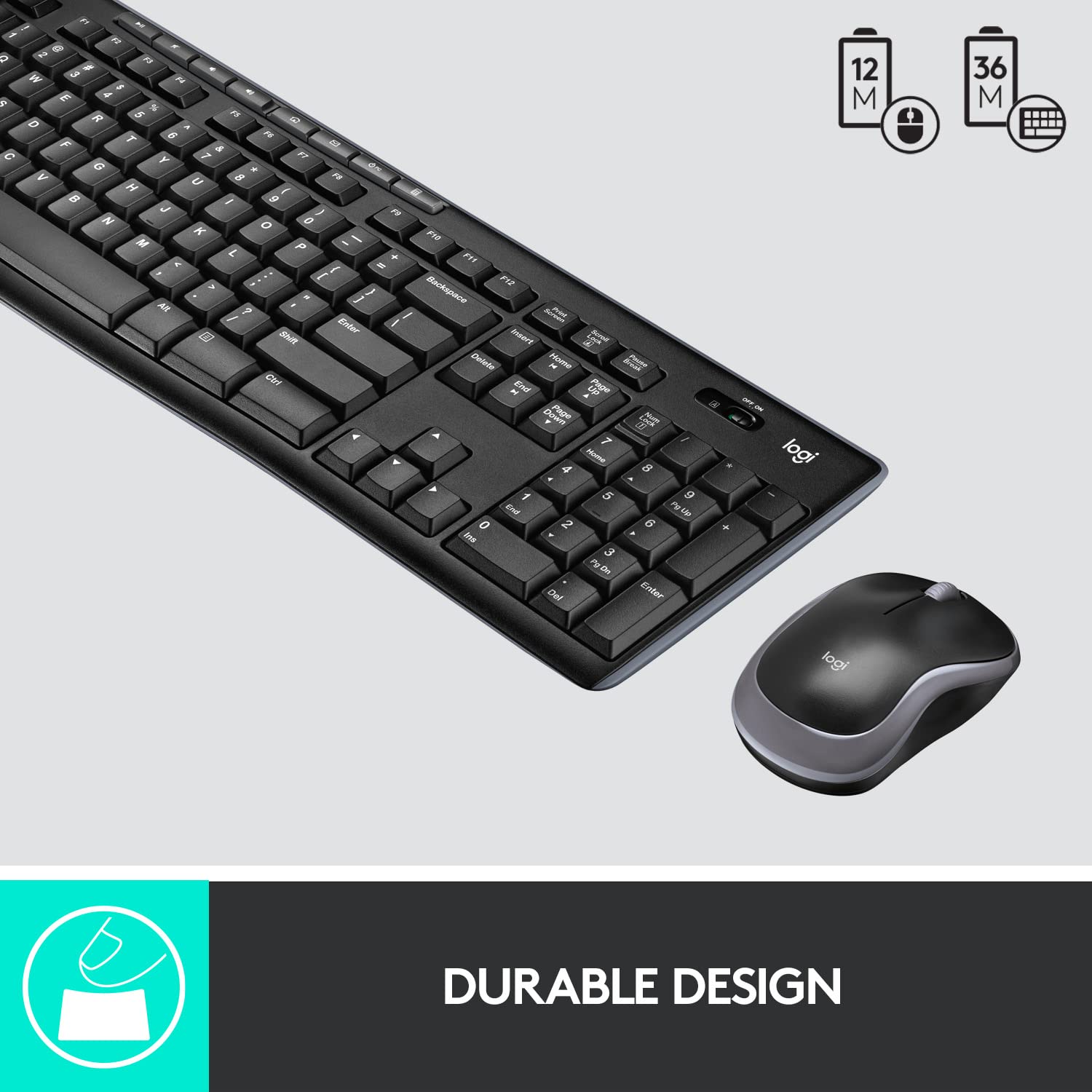 The Ultimate Strings - IT Accessories Peripherals - Logitech MK275 USB Wireless Keyboard and Mouse Compact Wireless 8 Multimedia & Shortcut Keys, 2-Year Battery Life