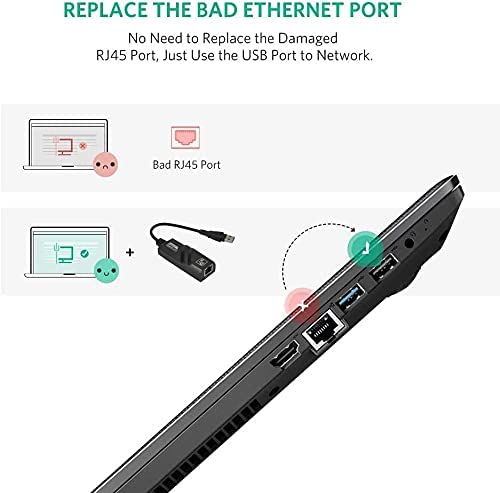 The Ultimate Strings - Converter and Components - USB TO LAN GIGA Ethernet Adapter Network Wired Cable Gigabit RJ45 LAN Converter -Speed Upto 10/100 Mbps Compatible with Laptop PC Desktop