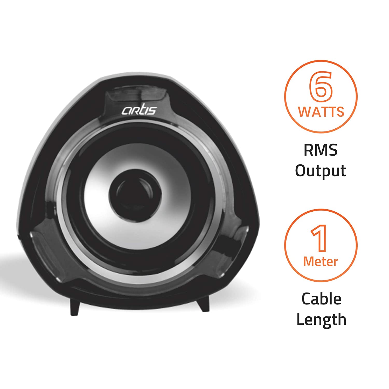 The Ultimate Strings - IT Accessories Peripherals - Artis S9 2.0 USB Multimedia Speakers (Black)(6W RMS Output)