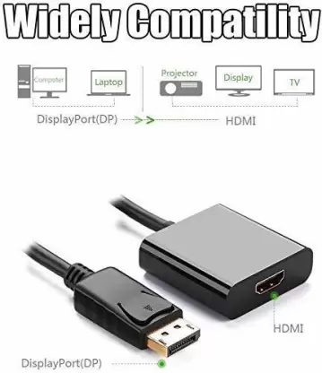 The Ultimate Strings - Converter and Components - DP Big  to HDMI Adapter TV-out Cable